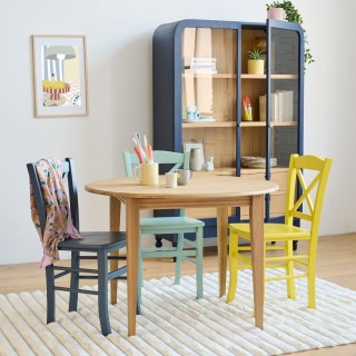 Chaises en hêtre massif couleur pop (lot de 2) CLAYTON - HELLIN