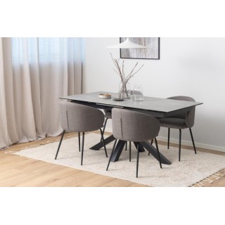 Table de salle à manger rectangulaire extensible en céramique L168/210 NEIVA - HELLIN
