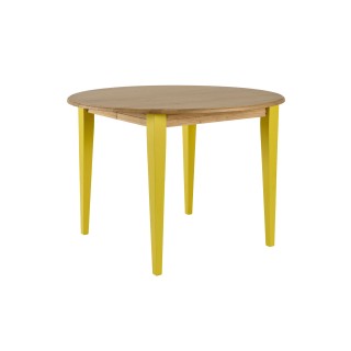 Table ronde extensible en bois pieds colores 46 places d115 victoria