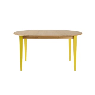 Table ronde extensible en bois pieds colorés 4/6 places D115 VICTORIA - HELLIN