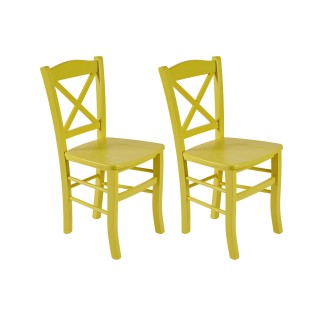 Chaises en hêtre massif couleur pop lot de 2 clayton