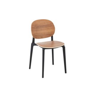 Chaise de salle à manger naturel/noire style japandi (lot de 2) - HELLIN