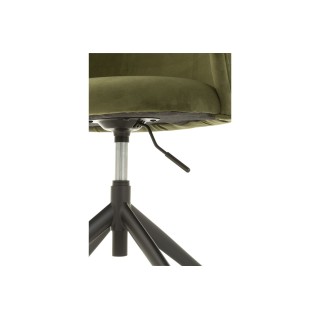 Chaise pivotante réglable en hauteur en velours MIA - HELLIN