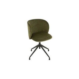Chaise pivotante réglable en hauteur en velours MIA - HELLIN