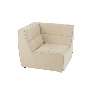 Fauteuil chauffeuse d'angle lounge en velours côtelé LORENZO - HELLIN