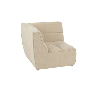 Fauteuil chauffeuse d'angle lounge en velours côtelé LORENZO - HELLIN