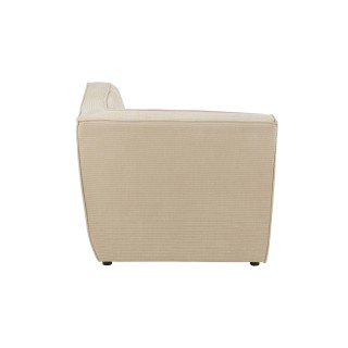 Fauteuil chauffeuse d'angle lounge en velours côtelé LORENZO - HELLIN
