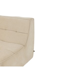 Fauteuil chauffeuse d'angle lounge en velours côtelé LORENZO - HELLIN