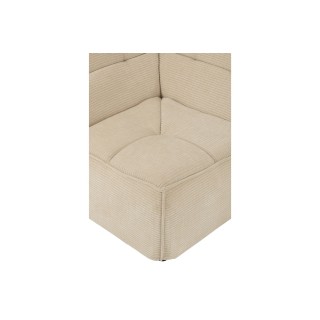 Fauteuil chauffeuse d'angle lounge en velours côtelé LORENZO - HELLIN