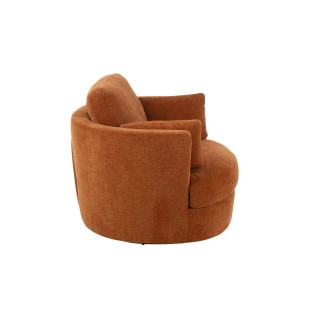 Fauteuil pivotant à 360° en velours texturé ANGEL - HELLIN