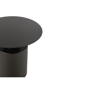 Table basse ronde design en métal noir D55 MONZA - HELLIN