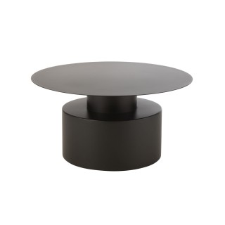 Table basse ronde design en metal noir d80 monza