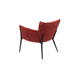 Fauteuil de salon en velours chenille BRIT - HELLIN