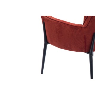 Fauteuil de salon en velours chenille BRIT - HELLIN