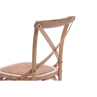 Chaises bistrot en bois massif naturel (lot de 2) ESTAMINET - Hellin