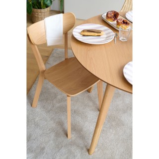 Table à manger ronde avec 4 chaises – Ensemble LETA bois | Hellin