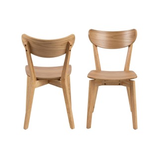 Table à manger ronde avec 4 chaises – Ensemble LETA bois | Hellin