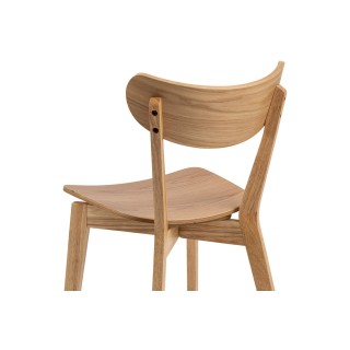 Table à manger ronde avec 4 chaises – Ensemble LETA bois | Hellin