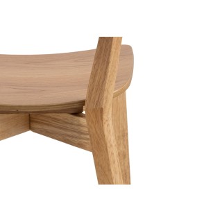 Table à manger ronde avec 4 chaises – Ensemble LETA bois | Hellin