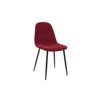 Lot de 2 chaises avec pieds en métal et assise en tissu ZELIE - HELLIN