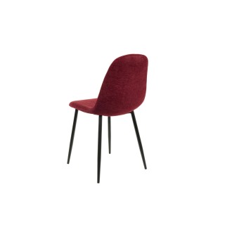 Lot de 2 chaises avec pieds en métal et assise en tissu ZELIE - HELLIN