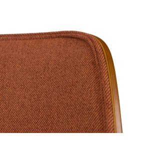 Chaises rétro en noyer et tissu (lot de 2) ELLEA - HELLIN