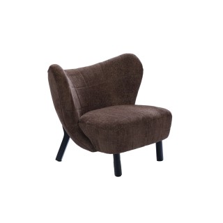 Fauteuil crapaud pieds métal et velours GASPARD - HELLIN