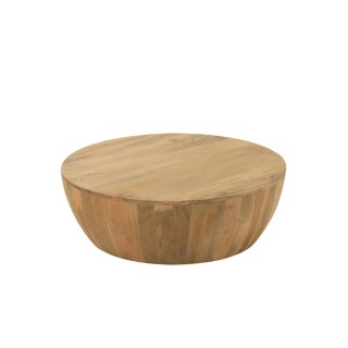 Table basse ronde en manguier naturel camila