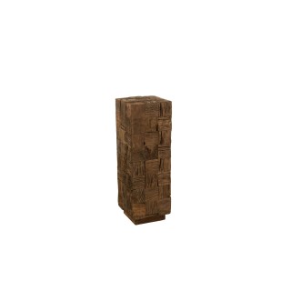 Sellette en bois fonce recycle h90 ica
