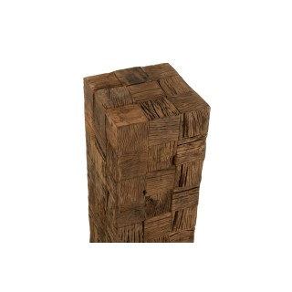Sellette en bois foncé recyclé H90 ICA - HELLIN