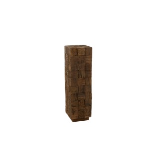 Sellette en bois fonce recycle h105 ica