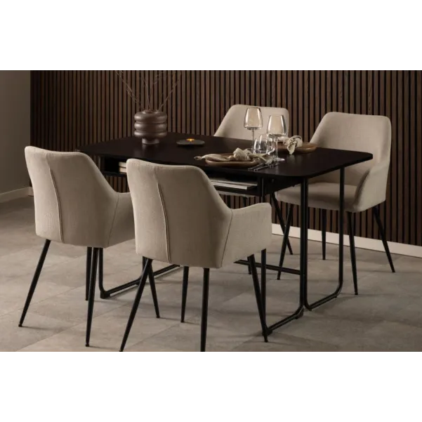 Chaises tissu avec accoudoirs – Lot de 2 YSA | Hellin