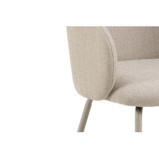 Chaises de salle à manger en tissu beige (lot de 2) BLAIR - HELLIN