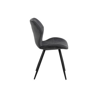 Chaises de salle à manger en tissu (lot de 2) PETRA - HELLIN