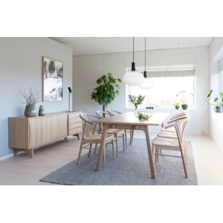 Chaises chêne blanchi tressées – Lot de 2 ASTA | Hellin