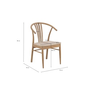 Chaises chêne blanchi tressées – Lot de 2 ASTA | Hellin