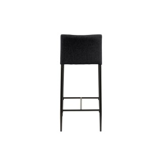 Tabourets de bar en métal et tissu gris (lot de 2) FAUST - HELLIN