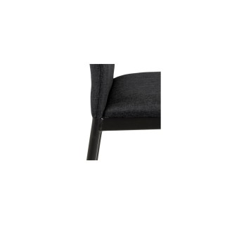 Tabourets de bar en métal et tissu gris (lot de 2) FAUST - HELLIN