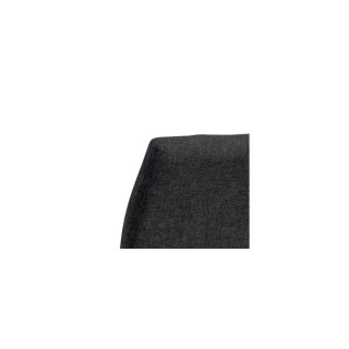 Tabourets de bar en métal et tissu gris (lot de 2) FAUST - HELLIN