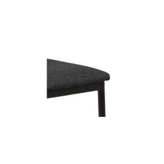 Tabourets de bar en métal et tissu gris (lot de 2) FAUST - HELLIN