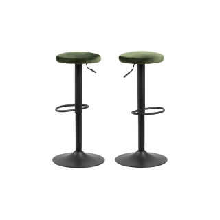 Tabourets de bar reglables et pivotants en velours lot de 2 marcus