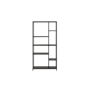 Bibliotheque scandinave en metal noir 6 tablettes harlow