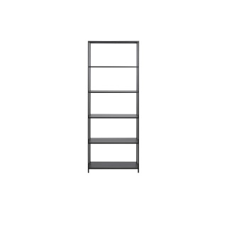 Bibliotheque scandinave en metal noir 5 tablettes harlow