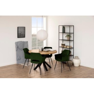 Bibliothèque scandinave en métal noir 5 tablettes HARLOW - HELLIN