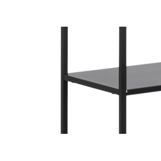 Bibliothèque scandinave en métal noir 5 tablettes HARLOW - HELLIN
