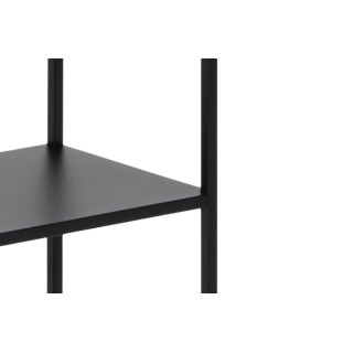 Bibliothèque scandinave en métal noir 5 tablettes HARLOW - HELLIN