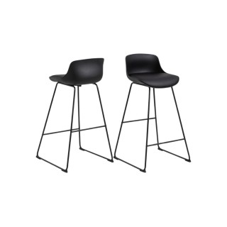 Tabourets de bar en metal et simili lot de 2 lilian