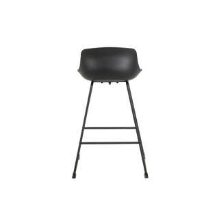 Tabourets de bar bas en métal et simili (lot de 2) LILIAN - HELLIN