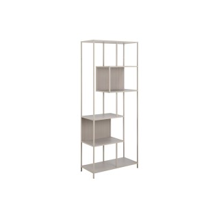 Bibliothèque scandinave en métal grège 5 tablettes BARRY - HELLIN