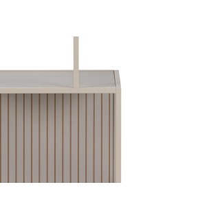 Bibliothèque scandinave en métal grège 5 tablettes BARRY - HELLIN